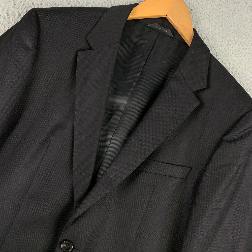 Hugo Boss James Blazer Jacket Mens Size 40R Black Two Button Wool Blend Tailored